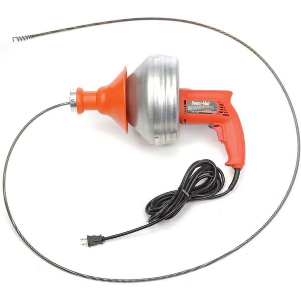 Super-Vee Drain/Sewer Cleaning Machine W/ 25' x 5/16 Cable., General Wire, Mfr#: SV-D